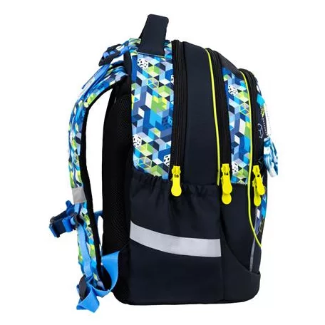 BELMIL Iskolatáska, cipzáras, BELMIL "Leisure Plus Pixel Cube Game", pixel mintás