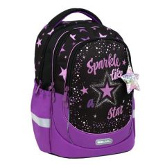   BELMIL Iskolatáska, cipzáras, BELMIL "Leisure Plus Sparkle like a Star", csillagok