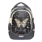 BELMIL Iskolatáska, cipzáras, BELMIL "Leisure Plus Starlight Butterfly", csillagfény pillangó