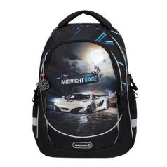  BELMIL Iskolatáska, cipzáras, BELMIL "Leisure Plus Midnight Turbo", versenyautó