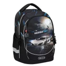 BELMIL Iskolatáska, cipzáras, BELMIL "Leisure Plus Midnight Turbo", versenyautó