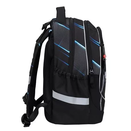 BELMIL Iskolatáska, cipzáras, BELMIL "Leisure Plus Midnight Turbo", versenyautó