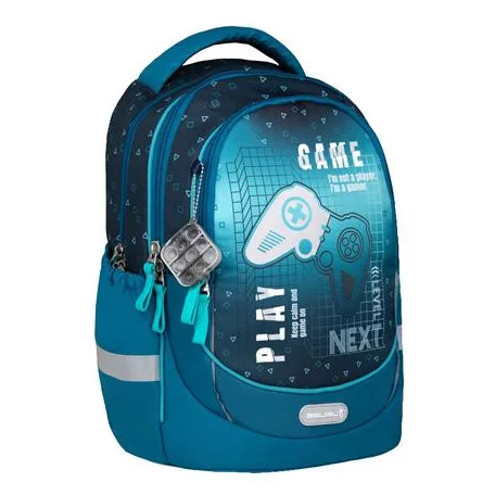 BELMIL Iskolatáska, cipzáras, BELMIL "Leisure Plus Next Level", kontroller