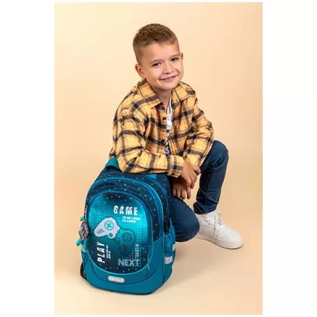 BELMIL Iskolatáska, cipzáras, BELMIL "Leisure Plus Next Level", kontroller