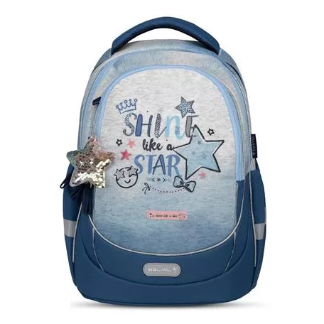 BELMIL Iskolatáska, cipzáras, BELMIL "Leisure Plus Shine like a Star Jeans", csillag