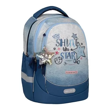 BELMIL Iskolatáska, cipzáras, BELMIL "Leisure Plus Shine like a Star Jeans", csillag