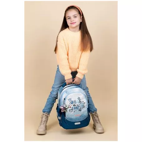 BELMIL Iskolatáska, cipzáras, BELMIL "Leisure Plus Shine like a Star Jeans", csillag