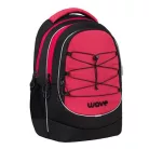 BELMIL Hátizsák, cipzáras, BELMIL "Boost Meteor", fekete-piros