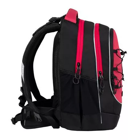 BELMIL Hátizsák, cipzáras, BELMIL "Boost Meteor", fekete-piros