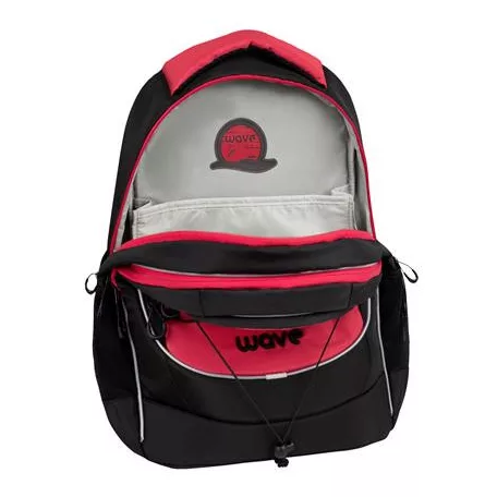 BELMIL Hátizsák, cipzáras, BELMIL "Boost Meteor", fekete-piros