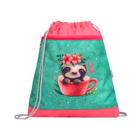 BELMIL Tornazsák, BELMIL "Cute sloth", zöld-rózsaszín, lajhár