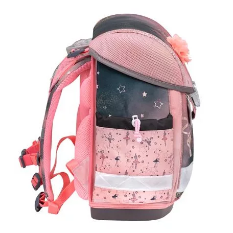 BELMIL Iskolatáska, fémcsat, BELMIL "Classy Ballerina", fekete-rózsaszín, balerina