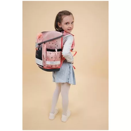 BELMIL Iskolatáska, fémcsat, BELMIL "Classy Ballerina", fekete-rózsaszín, balerina