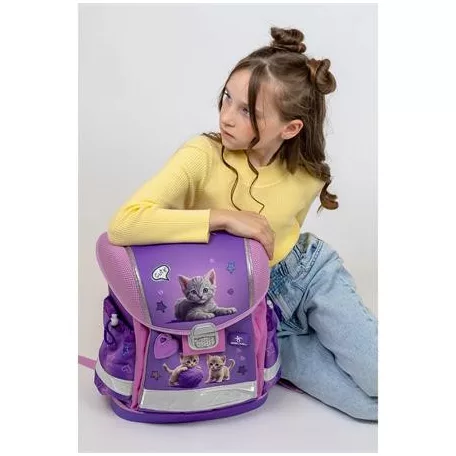 BELMIL Iskolatáska, fémcsat, BELMIL "Classy Little Kittens", cica