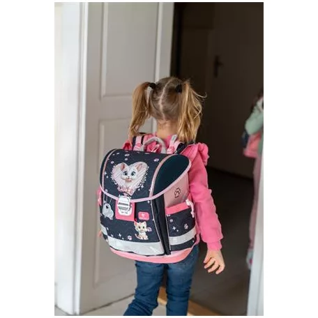 BELMIL Iskolatáska, fémcsat, BELMIL "Classy Cute Kitten", cica