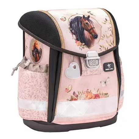 BELMIL Iskolatáska, fémcsat, BELMIL "Classy Horse Chestnut", lovacska