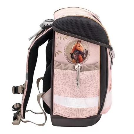 BELMIL Iskolatáska, fémcsat, BELMIL "Classy Horse Chestnut", lovacska