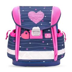   BELMIL Iskolatáska, fémcsat, BELMIL "Classy Simple Hearts", rózsaszín szív