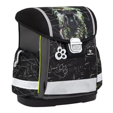 BELMIL Iskolatáska, fémcsat, BELMIL "Classy Black Panther", fekete párduc