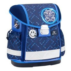   BELMIL Iskolatáska, fémcsat, BELMIL "Classy Navy Blue Tech", robot