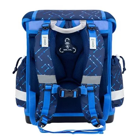 BELMIL Iskolatáska, fémcsat, BELMIL "Classy Navy Blue Tech", robot