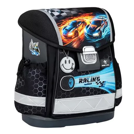 BELMIL Iskolatáska, fémcsat, BELMIL "Classy Race it", versenyautó