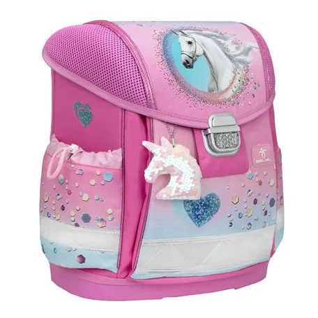 BELMIL Iskolatáska, fémcsat, BELMIL "Classy Dream Hooves", lovacska