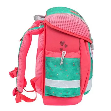 BELMIL Iskolatáska, fémcsat, BELMIL "Classy Cute sloth", zöld-rózsaszín, lajhár