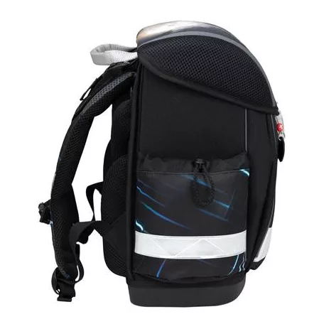 BELMIL Iskolatáska, fémcsat, BELMIL "Classy Midnight Turbo", versenyautó