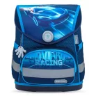 BELMIL Iskolatáska, mágneszárral, BELMIL "Compact Racing Blue Neon", versenyautó