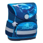BELMIL Iskolatáska, mágneszárral, BELMIL "Compact Racing Blue Neon", versenyautó