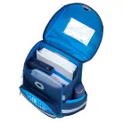 BELMIL Iskolatáska, mágneszárral, BELMIL "Compact Racing Blue Neon", versenyautó