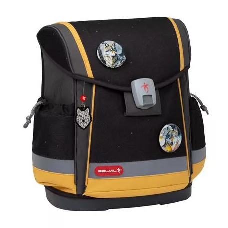 BELMIL Iskolatáska, mágneszárral, BELMIL "Classy Plus Wolves Sand", farkas