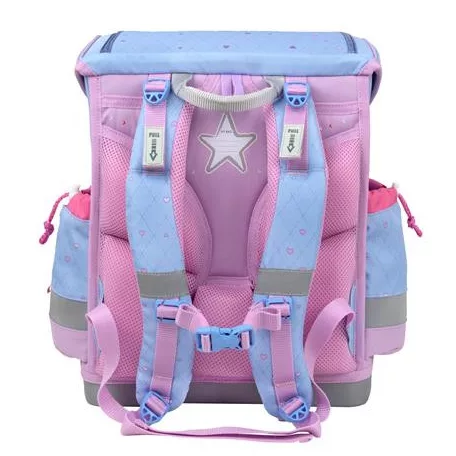 BELMIL Iskolatáska, mágneszárral, BELMIL "Classy Plus Lavander", lila szivecske