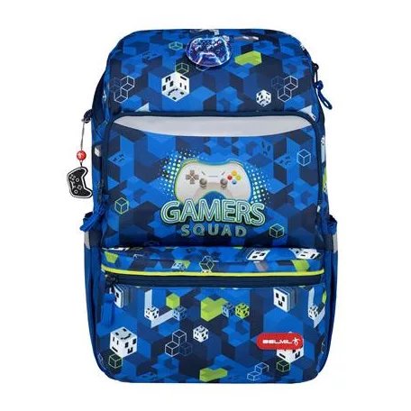 BELMIL Iskolatáska, cipzáras, BELMIL "Zippy Gamer Squad", gamer