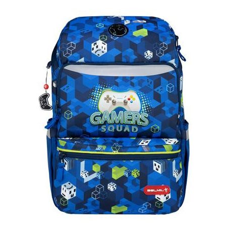BELMIL Iskolatáska, cipzáras, BELMIL "Zippy Gamer Squad", gamer