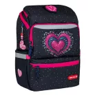 BELMIL Iskolatáska, cipzáras, BELMIL "Zippy Pinky", pink szív