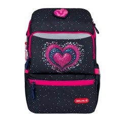   BELMIL Iskolatáska, cipzáras, BELMIL "Zippy Pinky", pink szív