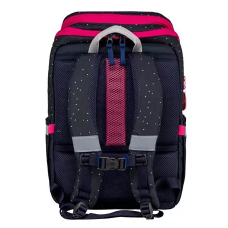 BELMIL Iskolatáska, cipzáras, BELMIL "Zippy Pinky", pink szív