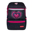 BELMIL Iskolatáska, cipzáras, BELMIL "Zippy Pinky", pink szív