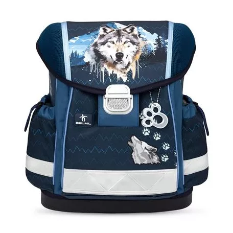 BELMIL Iskolatáska, fémcsat, BELMIL "Classy Northern Alpha", farkas