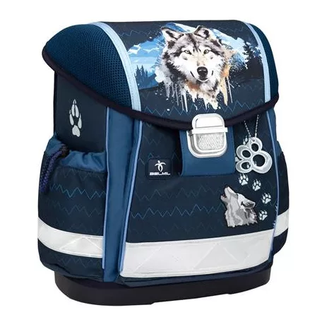 BELMIL Iskolatáska, fémcsat, BELMIL "Classy Northern Alpha", farkas