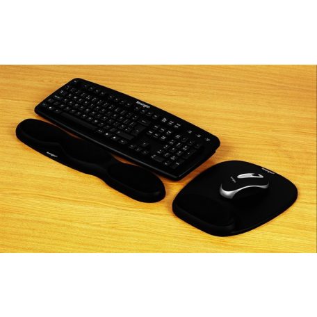 KENSINGTON Egéralátét csuklótámasszal, géltöltésű, KENSINGTON, fekete