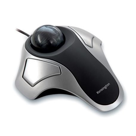 KENSINGTON Egér, trackball, vezetékes, optikai, USB, KENSINGTON "Orbit", ezüst
