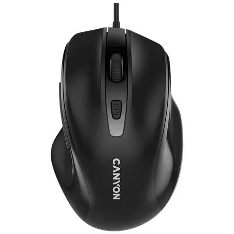 CANYON Egér, vezetékes, optikai, USB, CANYON "M-6", fekete