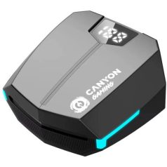  CANYON Fülhallgató, vezeték nélküli, Bluetooth 5.3, gaming, CANYON "DoubleBee GTWS-2", fekete