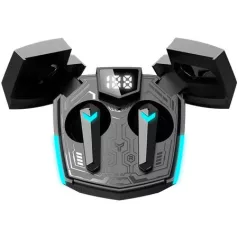   CANYON Fülhallgató, vezeték nélküli, Bluetooth 5.3, gaming, CANYON "DoubleBee GTWS-2", fekete