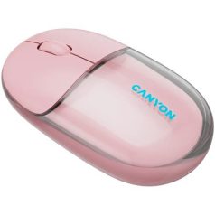   CANYON Egér, vezeték nélküli, dual-mode kapcsolat, optikai, CANYON "OnClick 24", rózsaszín