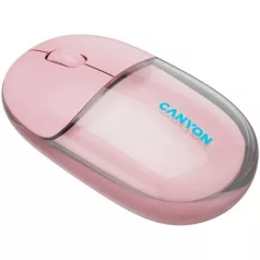   CANYON Egér, vezeték nélküli, dual-mode kapcsolat, optikai, CANYON "OnClick 24", rózsaszín