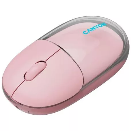 CANYON Egér, vezeték nélküli, dual-mode kapcsolat, optikai, CANYON "OnClick 24", rózsaszín